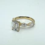 Ring - 14 karaat Geel goud - 2.90ct. tw. Diamant (Lab-grown), Nieuw