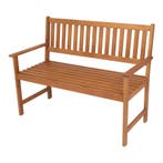Tuinbank Canzano tweezitsbank 120x58x90 cm houtkleurig casa., Tuin en Terras, Tuinsets en Loungesets, Verzenden, Nieuw