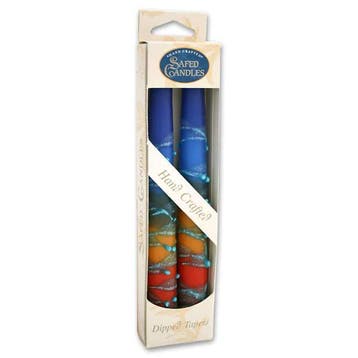 Shabbats kaarsen Rood / blauw, Nieuw