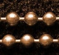 50 cm rood koper kleur Ball Chain ketting dikte 2 mm, Ophalen of Verzenden, Nieuw, Overige typen