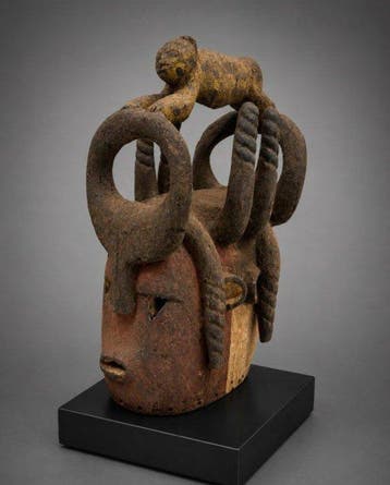 Oude JUKUN JANIFORM masker - Afrikaanse kunst - Afrikaanse