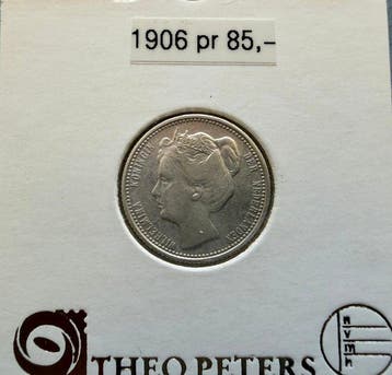 Nederland. Wilhelmina. 25 Cent 1906 (Zonder minimumprijs)