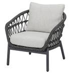 Arezzo low dining loungestoel antraciet rope, Tuin en Terras, Tuinstoelen, Ophalen of Verzenden, Nieuw