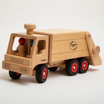 Fagus Houten Vrachtwagen 43cm met Containers - Gebruikt, Ophalen of Verzenden, Nieuw