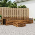 vidaXL Buiten bankenset 5 pcs Naturel Massief Acaciahout, Verzenden, Nieuw