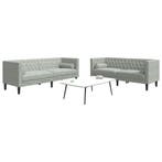 vidaXL 2-delige Loungeset Chesterfield met bolsters fluweel, Huis en Inrichting, Banken | Bankstellen, Verzenden, Nieuw, Vierpersoons of meer