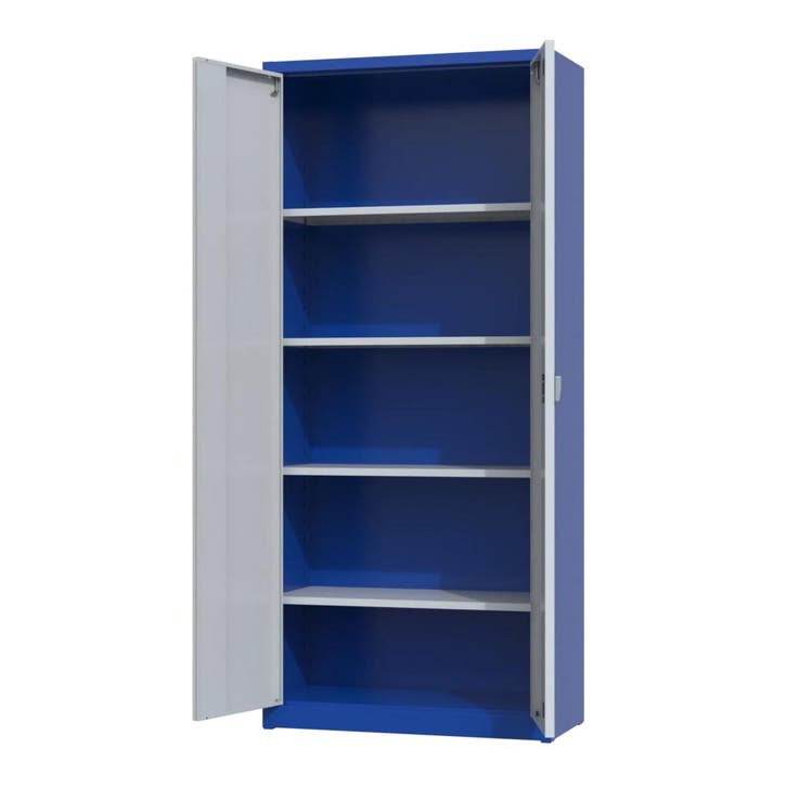 Nieuwe archiefkast - 195x92x42cm - roldeurkast - blauw/grijs, Huis en Inrichting, Kasten | Roldeurkasten en Archiefkasten, Met slot