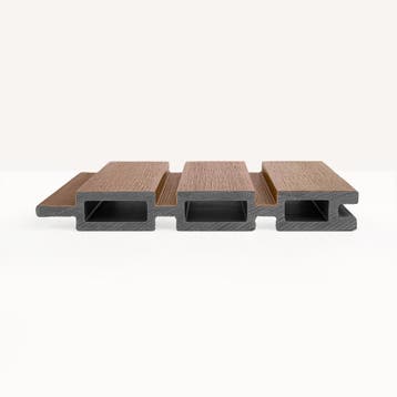 ACTIE - Premium Composiet Schutting Verticaal Rhombus Teak, Ophalen of Verzenden, Nieuw, Kunststof, 1 tot 2 meter