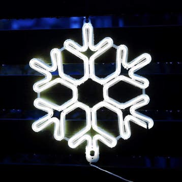 LED Sneeuwvlok kerst - 40cm - Koud wit, Diversen, Kerst, Ophalen of Verzenden, Nieuw