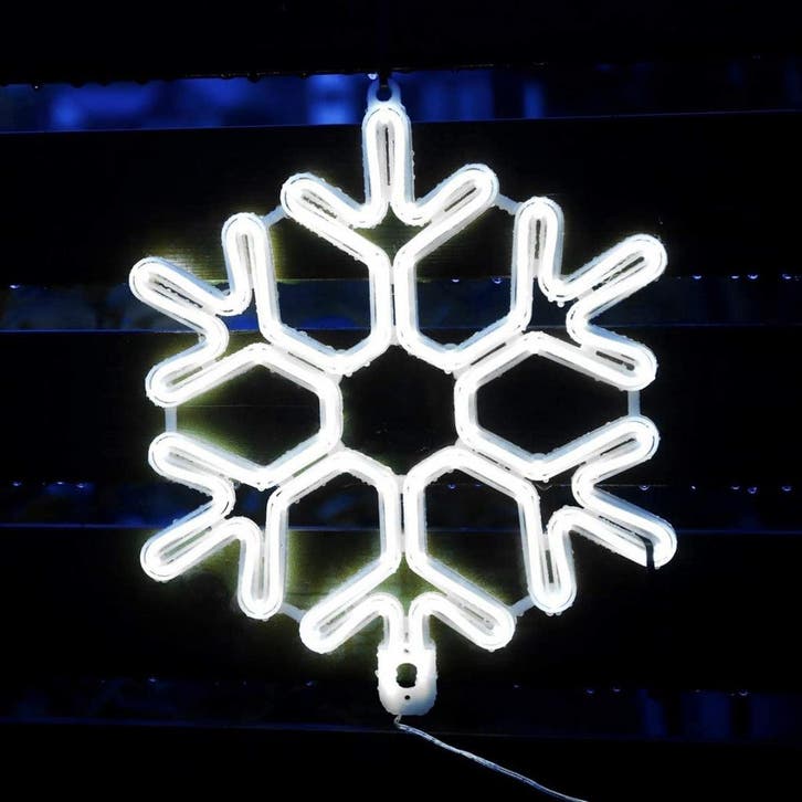 LED Sneeuwvlok kerst - 40cm - Koud wit, Diversen, Kerst, Ophalen of Verzenden