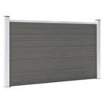 vidaXL Schutting 180x105 cm HKC grijs, Verzenden, Nieuw, Kunststof, 1 tot 2 meter