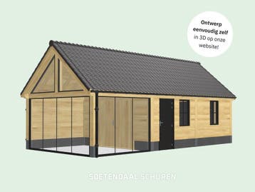 Ontwerp nu uw droomschuur in onze 3D-configurator!, Ophalen, 3 ramen of meer, Schuur, Nieuw