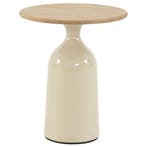 June lounge tuintafel hoogglans keramiek creme 45xH55 cm 4, Tuin en Terras, Tuintafels, Ophalen of Verzenden, Nieuw