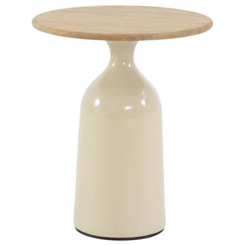 June lounge tuintafel hoogglans keramiek creme 45xH55 cm 4, Ophalen of Verzenden, Nieuw