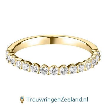Aanschuifring in 9/18 karaat geelgoud Vlakke-vorm met 15 ..., Sieraden, Tassen en Uiterlijk, Ringen, Verzenden, Nieuw