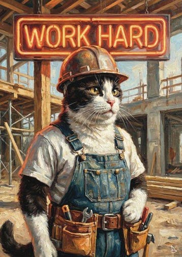 Andrea Di Martino ANDSAL 1991 - Cat at Work, Work Hard!
