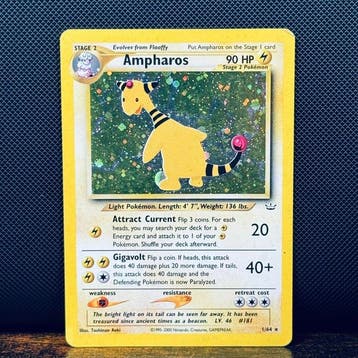 Pokémon Card - Ampharos Holo 1 – Pokémon, Nieuw