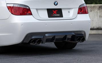 X-Form Achter Diffuser Glanzend Zwart BMW 5-serie, Nieuw, Ophalen of Verzenden, Achter, Bumper