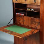 Blonde mahonie Louis Seize secretaire abattant ca 1800 No280, Ophalen of Verzenden
