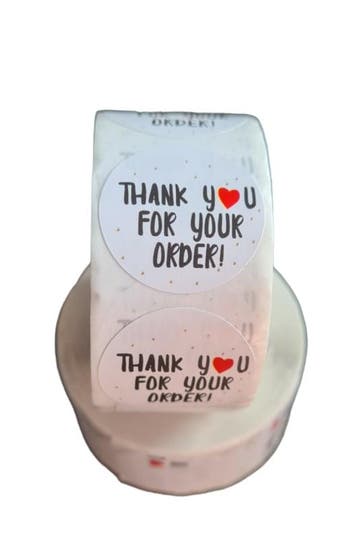 500x Thank you for your order (Stickers op Rol, Stickers), Ophalen of Verzenden, Nieuw, Meerdere stickers