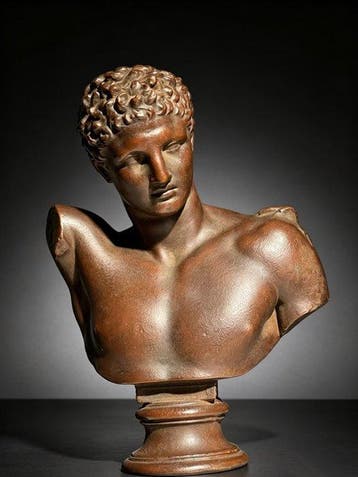 Beeldje - Bust of Hermes Youth - Koudgeperste keramiek, Antiek en Kunst