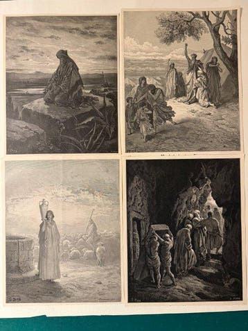 Gustave Doré (XIX), Pis - 4 Biblical Engravings