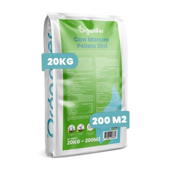 Koemestkorrels 3in1 (20 kg – voor 200 m2), Tuin en Terras, Aarde en Mest, Mest, Verzenden