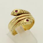 Ring - 14 karaat Geel goud - Spinel, Sieraden, Tassen en Uiterlijk, Ringen, Nieuw