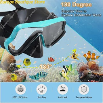 Compleet Snorkel Set voor Volwassenen: Panoramisch Anti-Cond, Watersport en Boten, Verzenden, Nieuw