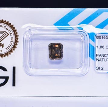 Zonder minimumprijs - 1 pcs Diamant (Natuurlijk gekleurd) -, Nieuw