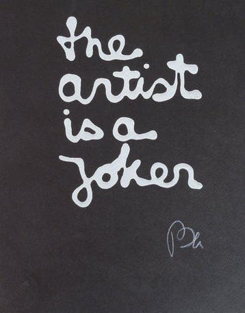Ben Vautier (1935) - The artist is a joker, Antiek en Kunst