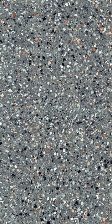 Vloertegel/Wandtegel Terre Terrazzo Medley Antraciet 60x120, 60 cm of meer, Nieuw, Ophalen of Verzenden, 10 m² of meer