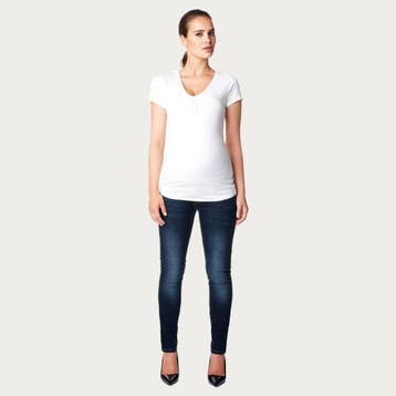 Noppies Zwangerschapsjeans Positiejeans Mia Slim Jeans Dark, Verzenden, Nieuw