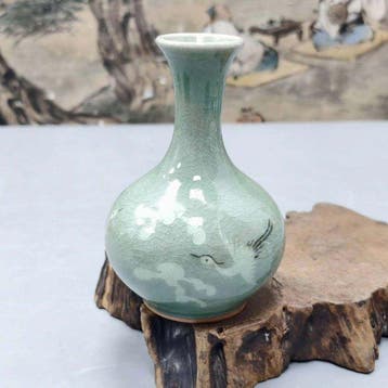 Vaas - Porselein - Japan - Vaas met ijsbreukpatroon (Zonder, Antiek en Kunst