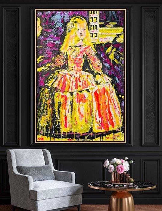 Joaquim Falco - VELAZQUEZ MENINA XXL, Antiek en Kunst, Kunst | Schilderijen | Modern