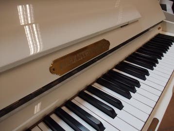 Alex Steinbach piano - 108 cm hoog - Wit  - Direct Leverbaar, Verzenden, Wit, Zo goed als nieuw, Piano