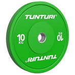 Tunturi Platinum Bumper Plate Green, 10kg, Sport en Fitness, Fitnessmaterialen, Verzenden, Nieuw