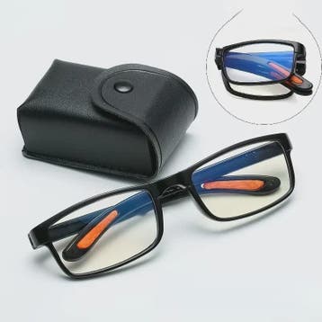 Opvouwbare Leesbril met Anti Blauw Licht & Etui - Retro Unis, Verzenden, Nieuw