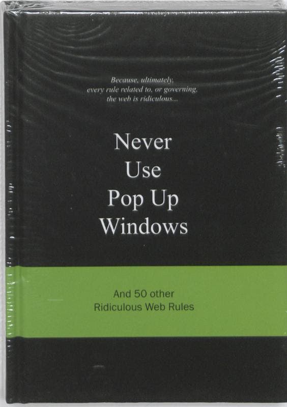 Never use pop up windows 9789063692179, Boeken, Taal | Engels, Gelezen, Verzenden