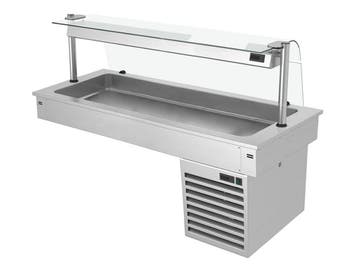 GGM Gastro | Drop-in koelbak - 1500mm - +2 tot +8°C - 4x GN, Verzenden, Nieuw in verpakking, Koelen en Vriezen