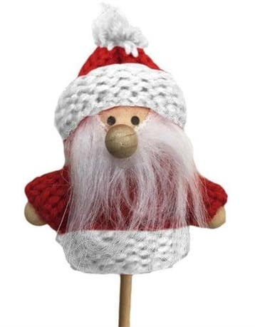 Bijsteker kerstman santa claus rood wit 6.5 cm +10 stok pak, Ophalen of Verzenden, Nieuw