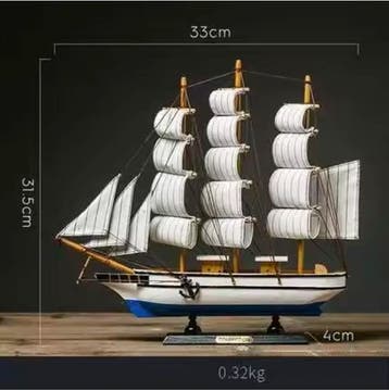 Levensecht Miniatuur Houten Piratenschip – Marine Decoratie, Verzenden, Nieuw