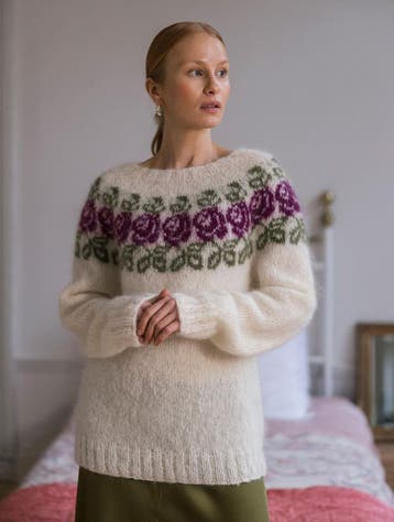 Breipatroon Ruusutarha Damestrui met rozen in Hehku mohair, Ophalen of Verzenden, Nieuw