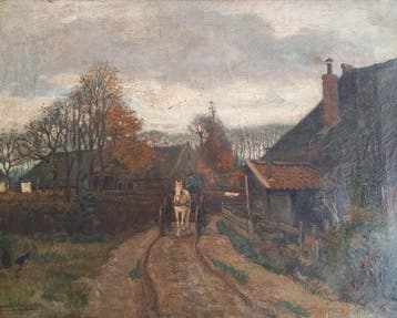 Sipke van der Schaar (1879-1961) - Landelijk dorpsgezicht