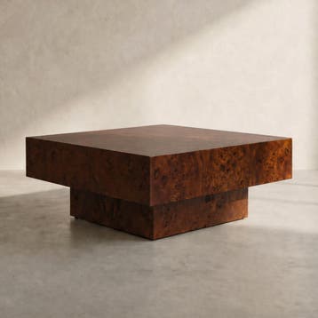 *WOONWINKEL* Dutchbone Quinn Vierkante Salontafel Walnut, Huis en Inrichting, Tafels | Salontafels, Verzenden, Nieuw