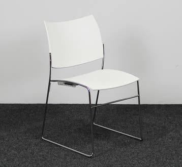 Casala Curvy Kantinestoel - Wit, Ophalen of Verzenden, Gebruikt, Wit