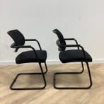complete set van 2 stuks Sitland vergaderstoelen, zwart, Ophalen of Verzenden, Gebruikt, Zwart, Stof