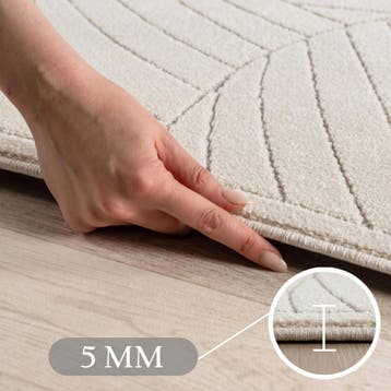 Rond Buitenkleed | Nova | Palmbladeren | Crème | 120x120 cm, Huis en Inrichting, Stoffering | Tapijten en Kleden, Verzenden, Nieuw