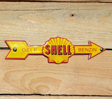 Shell pijlvormig reclamebordje, Verzenden, Nieuw