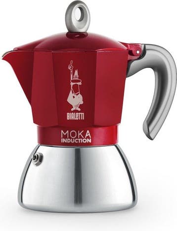 Bialetti Moka Induction - Percolator - Rood - 6 kops, Verzenden, Nieuw